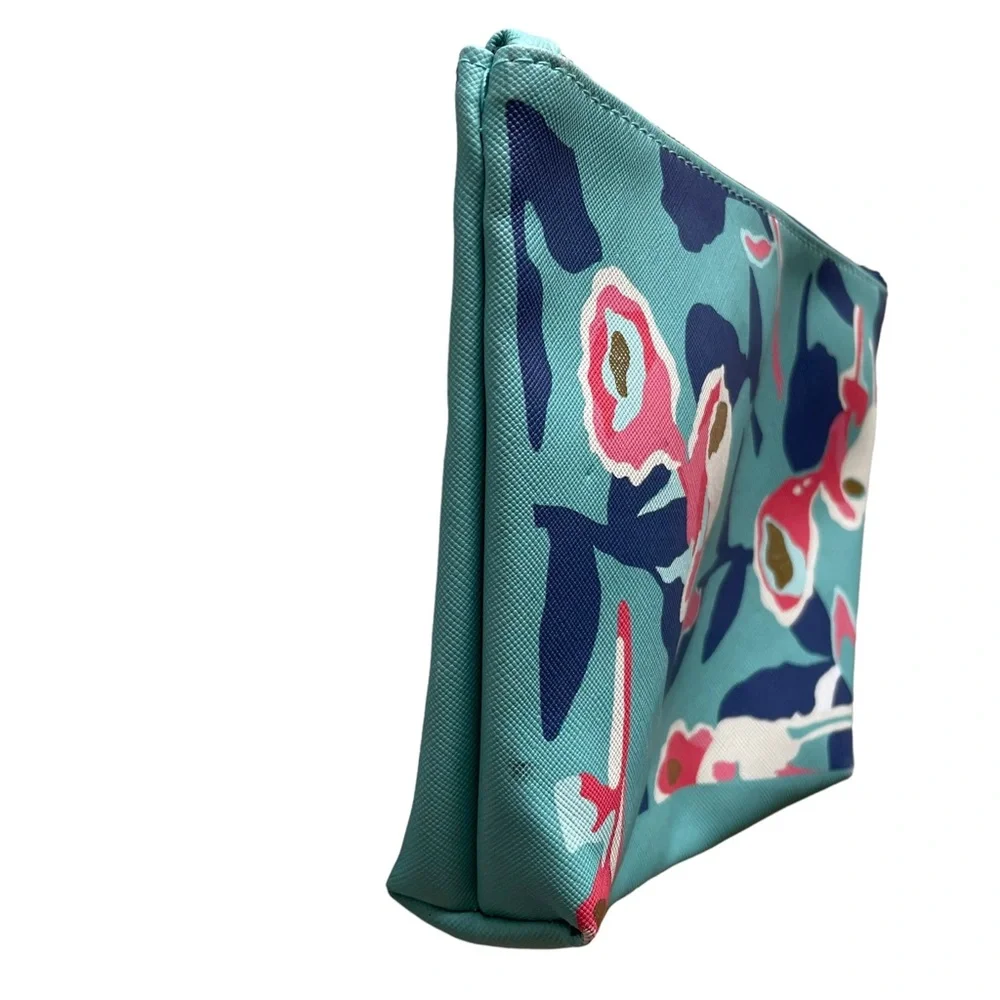 PERFECTLY POSH Makeup Bag Cosmetics Toiletry Pouch Mint Floral
